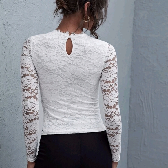 SHEIN Lace Long sleeve top - Picture 2 of 6